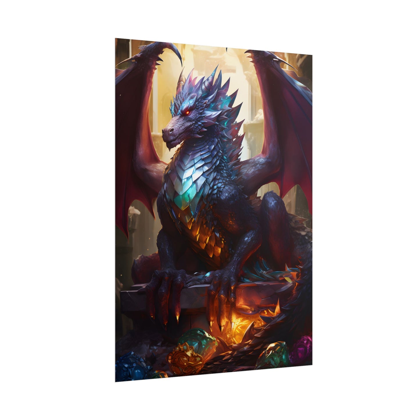 Ancient Dragon's Majestic Lair: Fantasy Guardians of Old - Poster