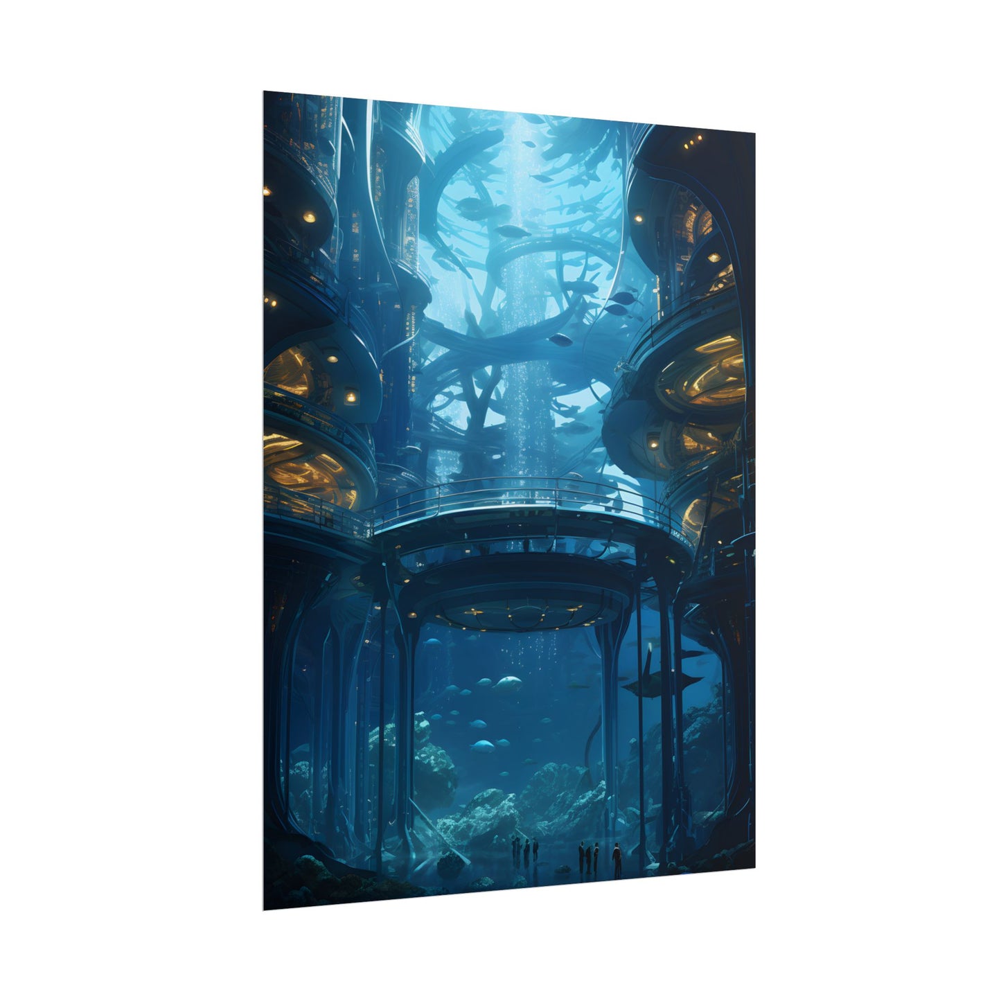 Advanced Underwater City: Visionary Metropol in the Future - Poster