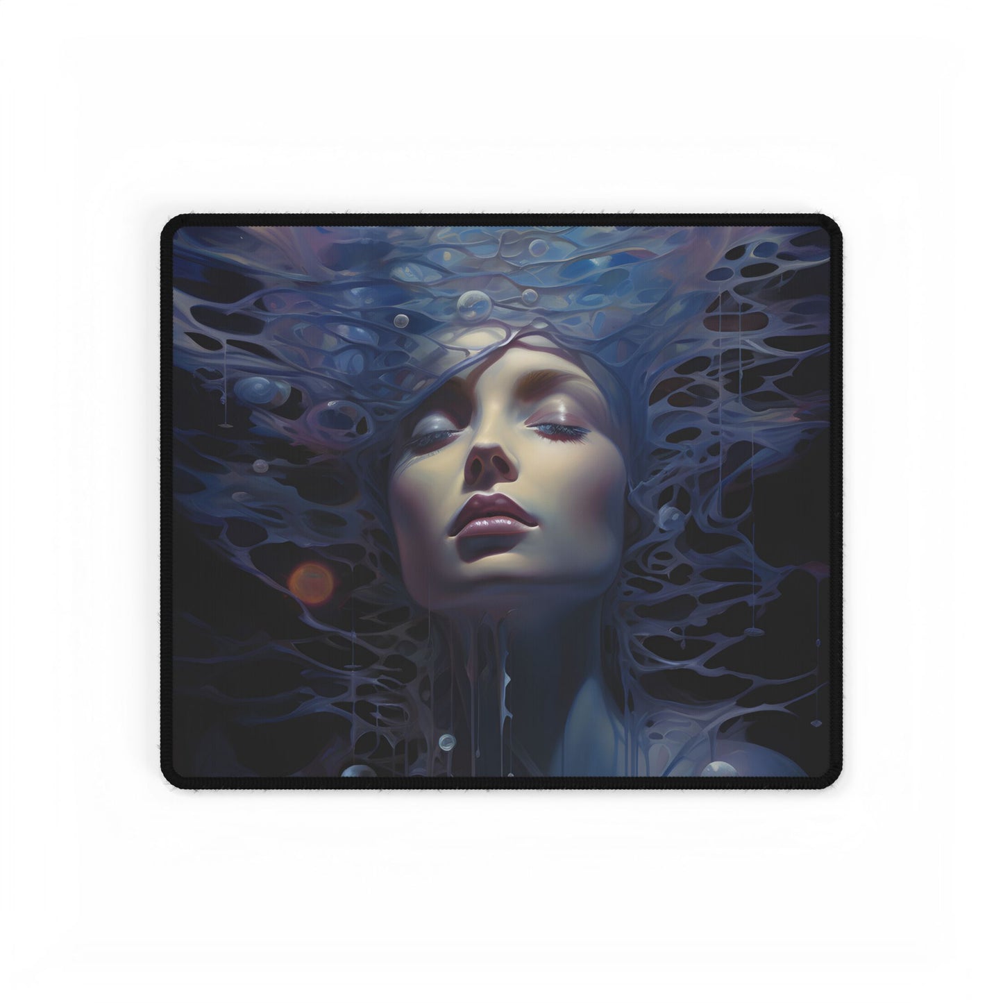 Celestial Art Gallery: Fantastical Interior Space Artwork - Desk Mat