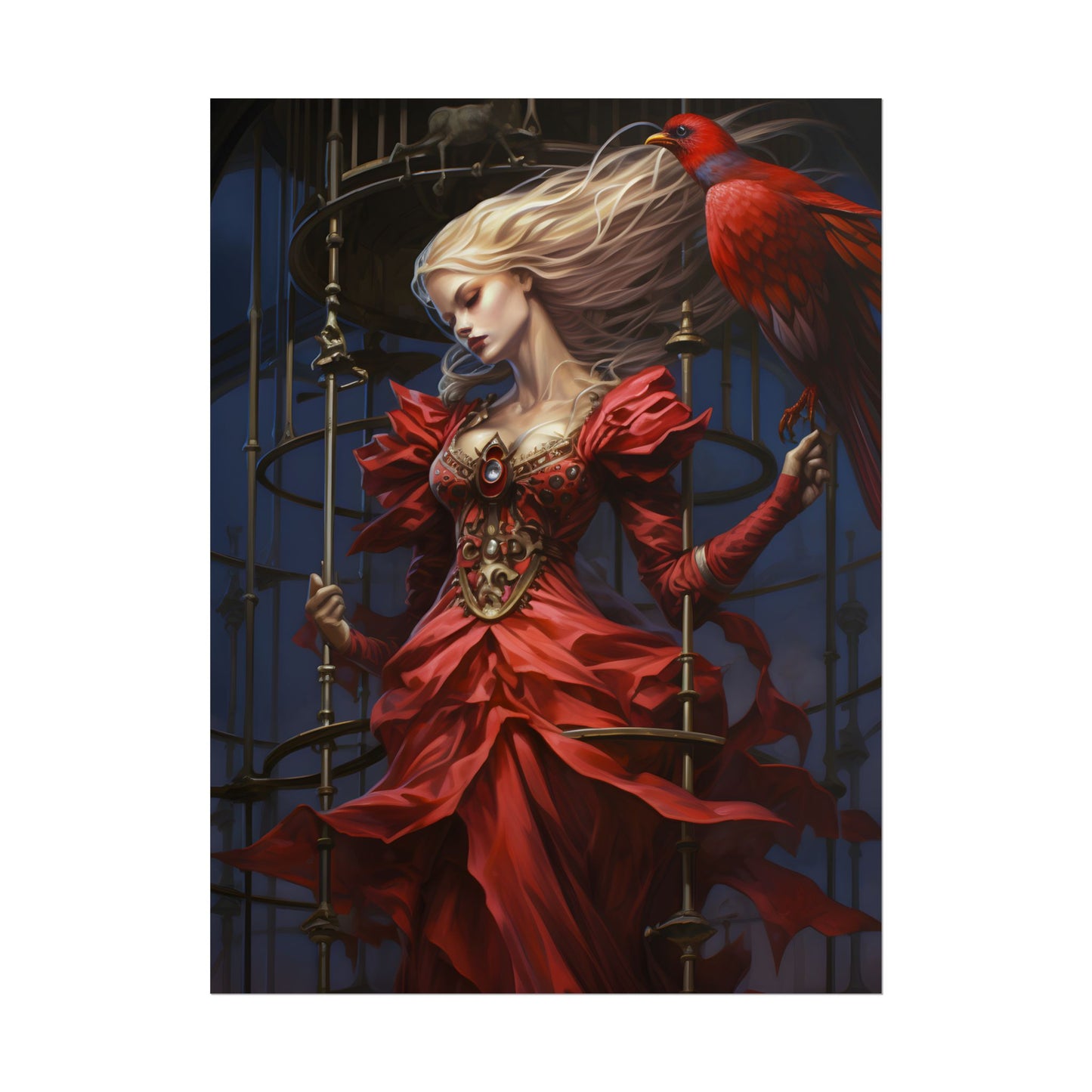 Guardian of Silence: Digital Art - Poster