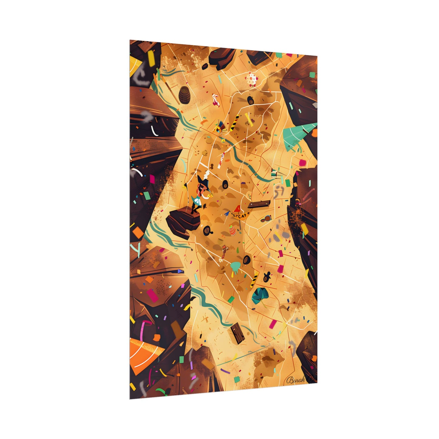 Whimsical Illustration: Classic Facial Features - Poster