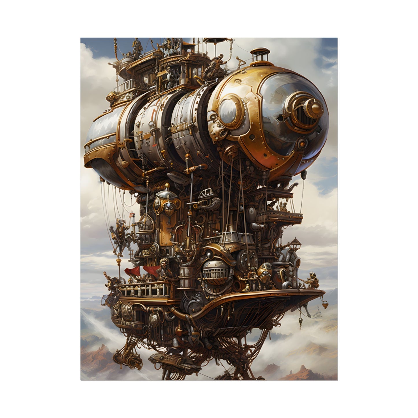Steampunk Sky-Liner Thrill: A Fierce Airship Race - Poster