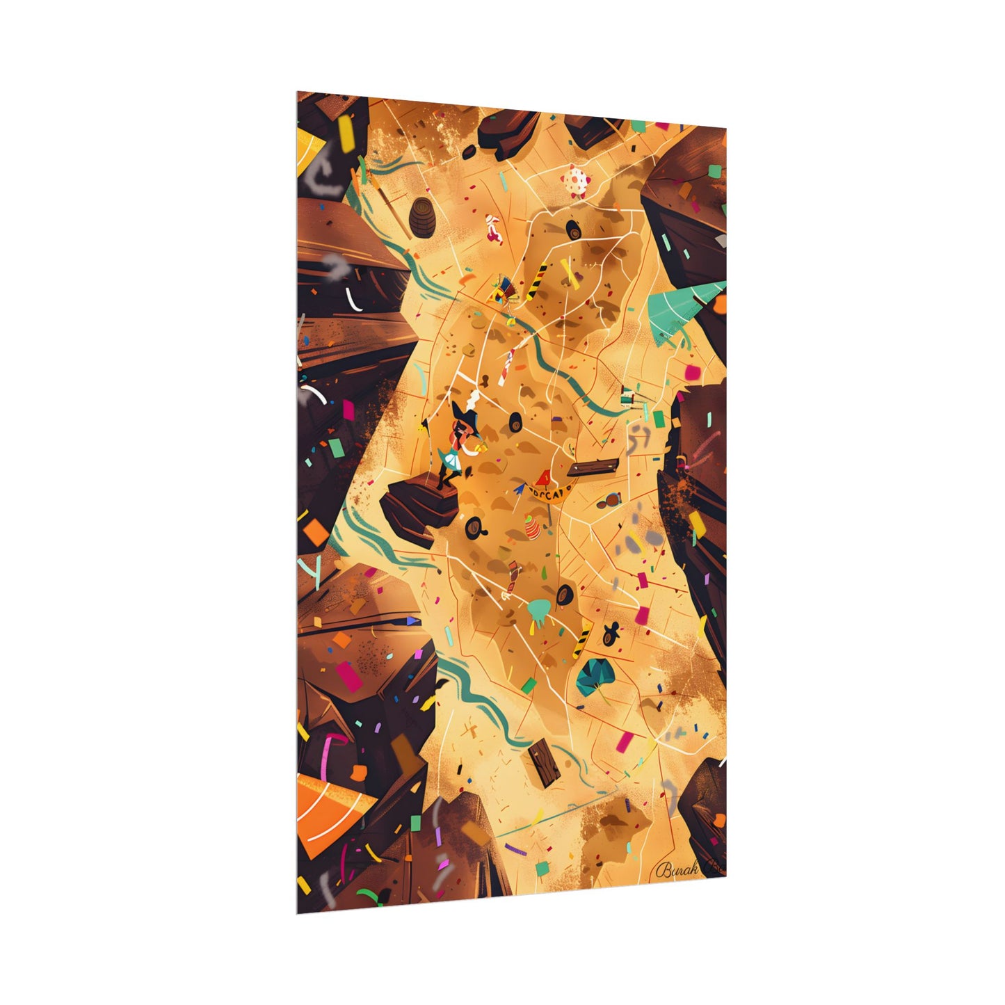 Whimsical Illustration: Classic Facial Features - Poster