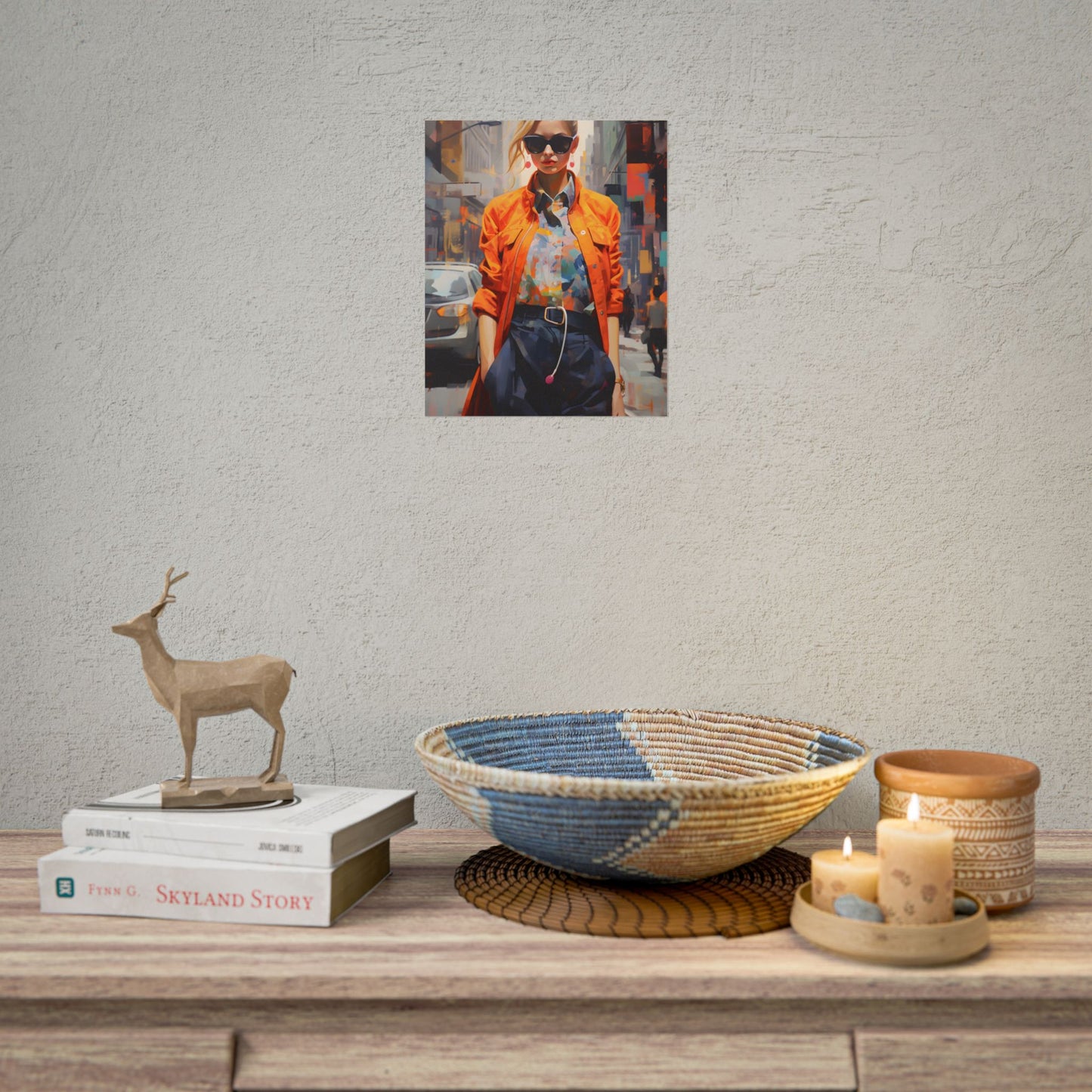 Urban Fashionista: City Chic Digital Artwork - Poster