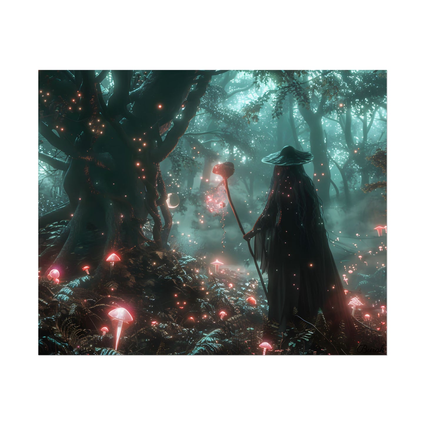 Whispers of Magic in Enchanted Woods: A Mysterious Encounter with the Witch - Poster