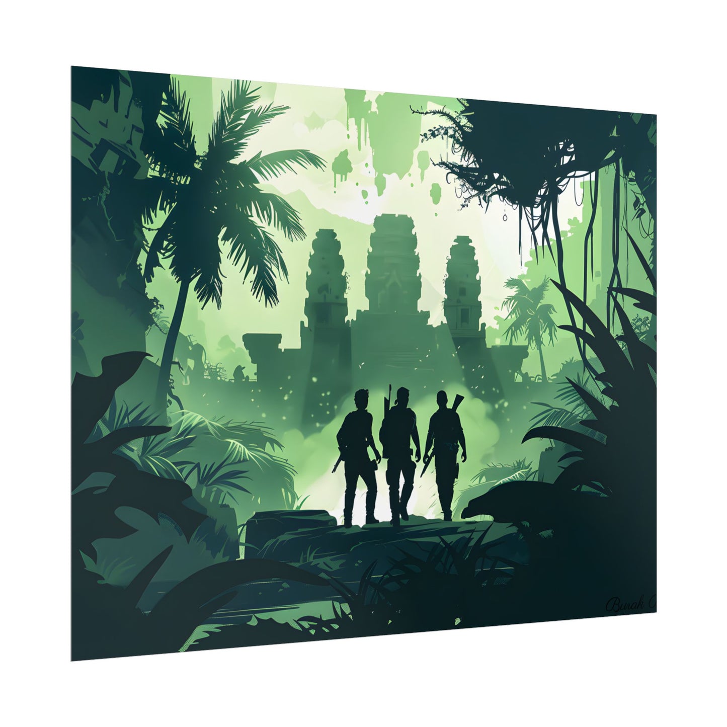 Young Adventurer: Minimalist Digital Portrait - Poster