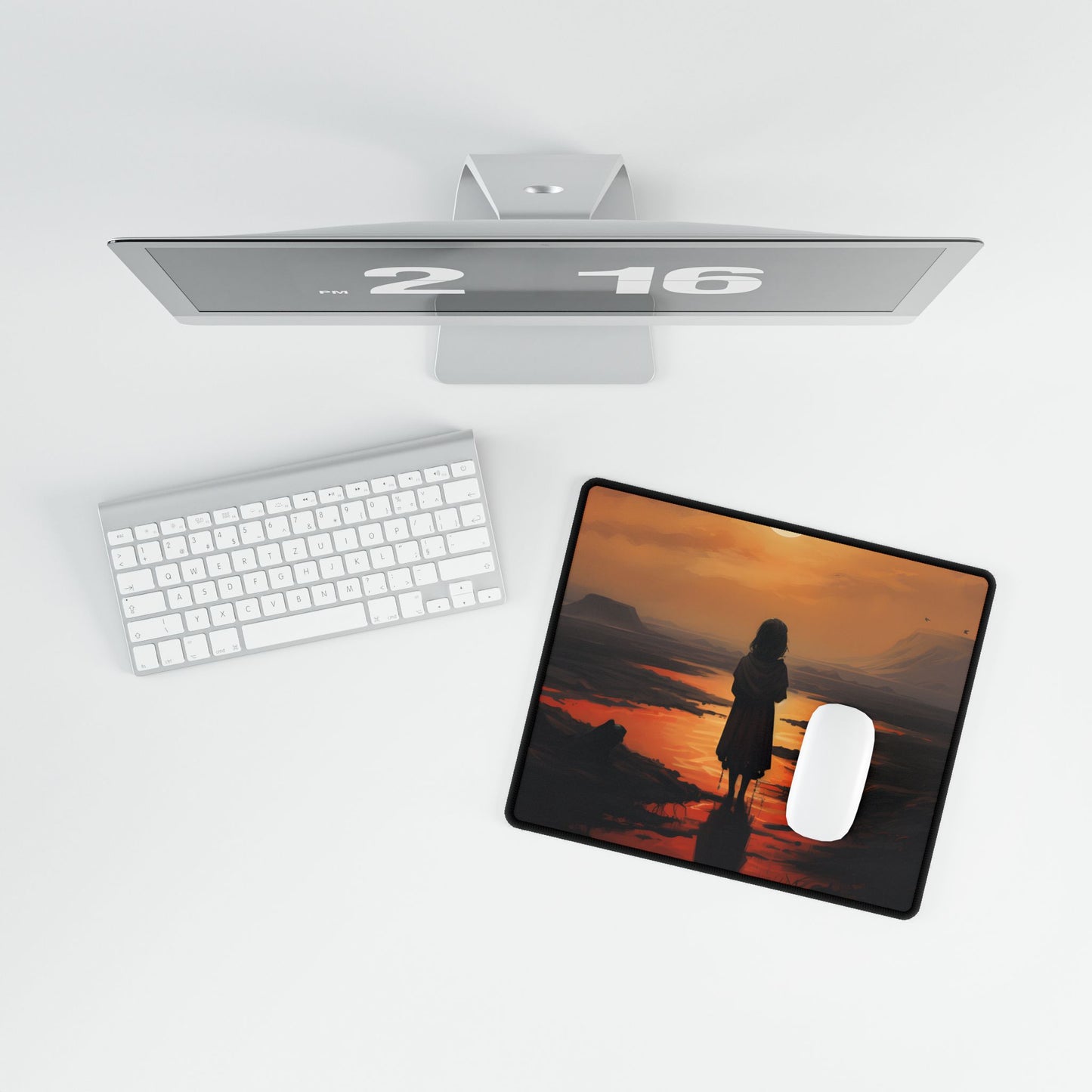 A Simple Yet Intriguing Scene: Mysterious Moments in Everyday Life - Desk Mat