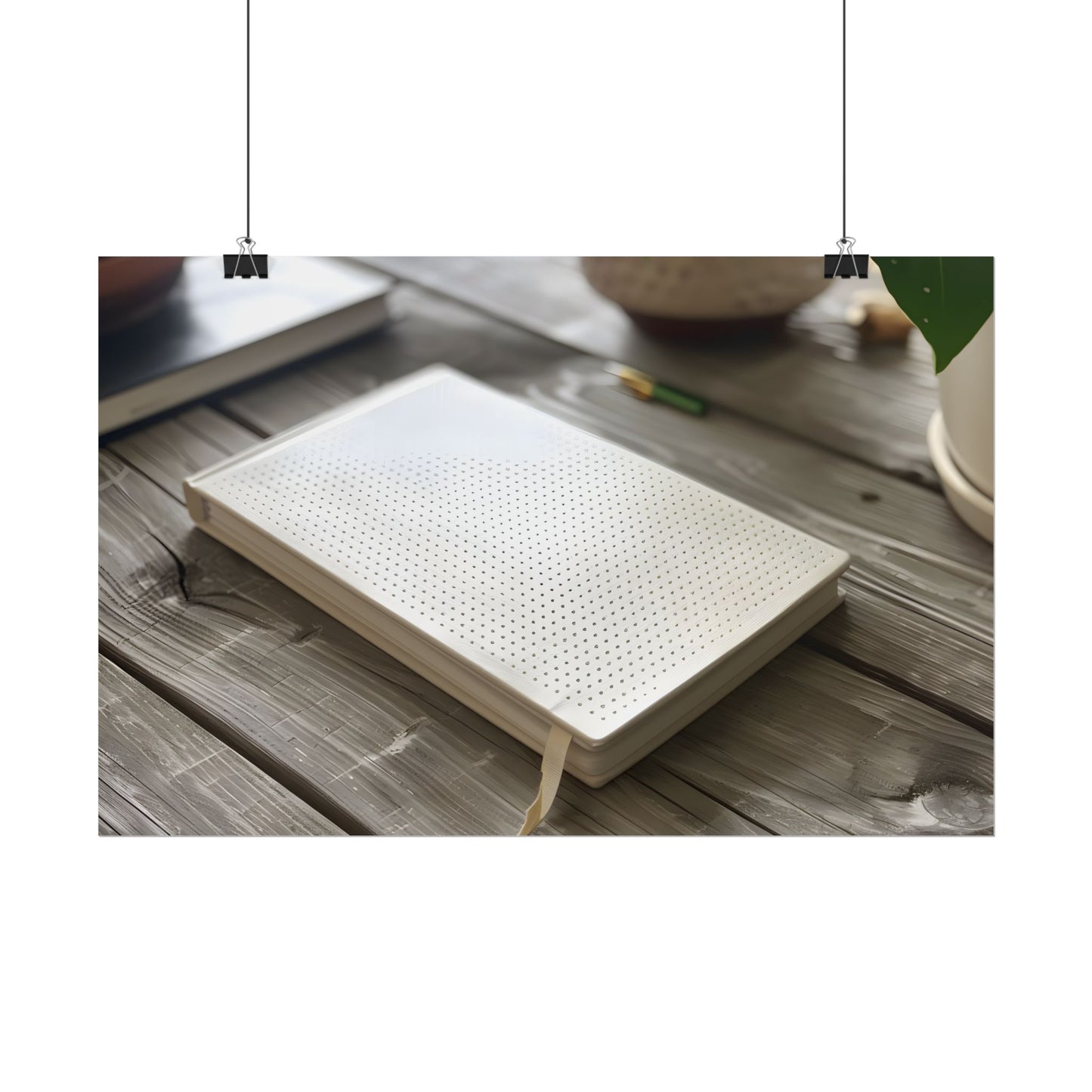 Minimalist Notebook: Embossed Dot Pattern Art - Poster