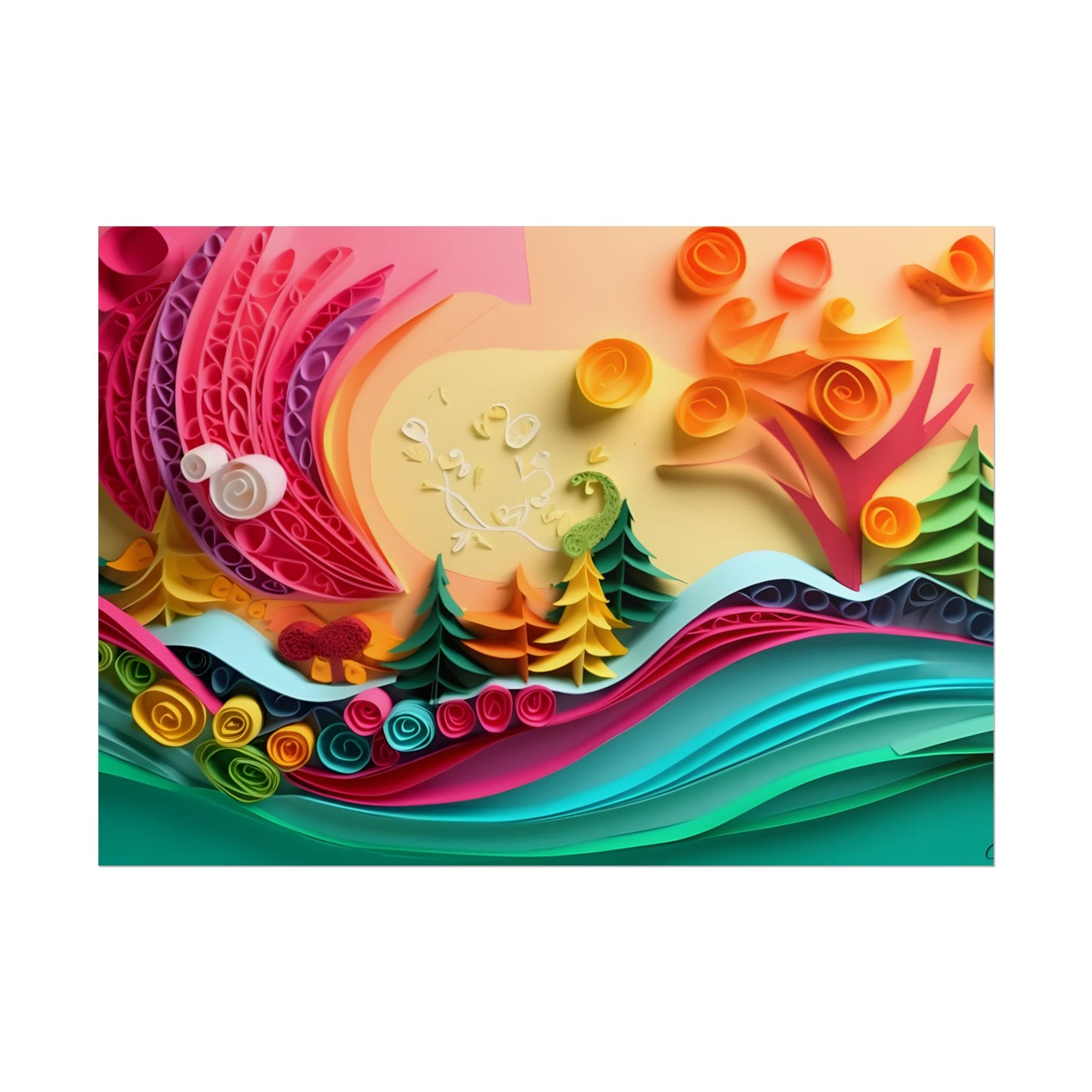 Paper Quilling Art: Creative Craftsmanship in Action - Poster