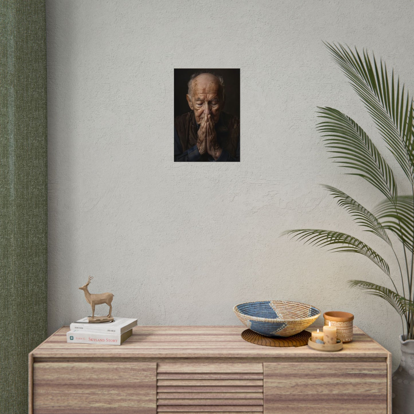 A Moment in Time: Gentle Aged Man in Formal Contemplation - Poster