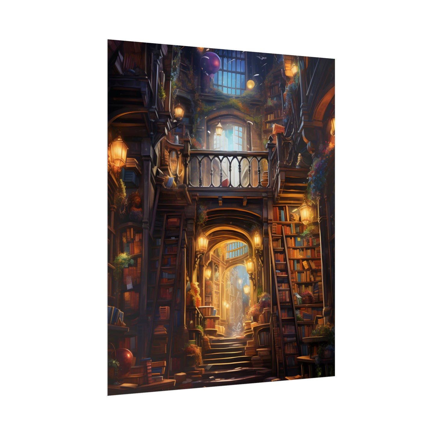 Cozy Magical Bookshop: Enchanting Artwork - Poster
