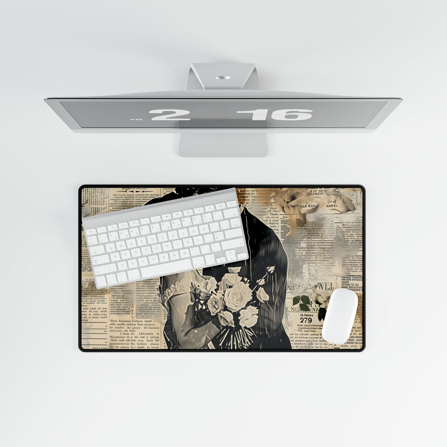 Vintage Romantic Couples: Whispers from the Past - Desk Mat
