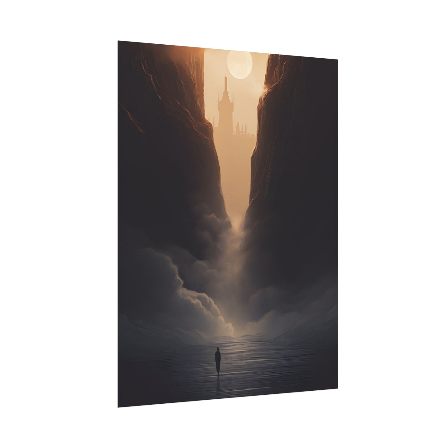 Textured Light Circle: Photographic Art Study - Poster