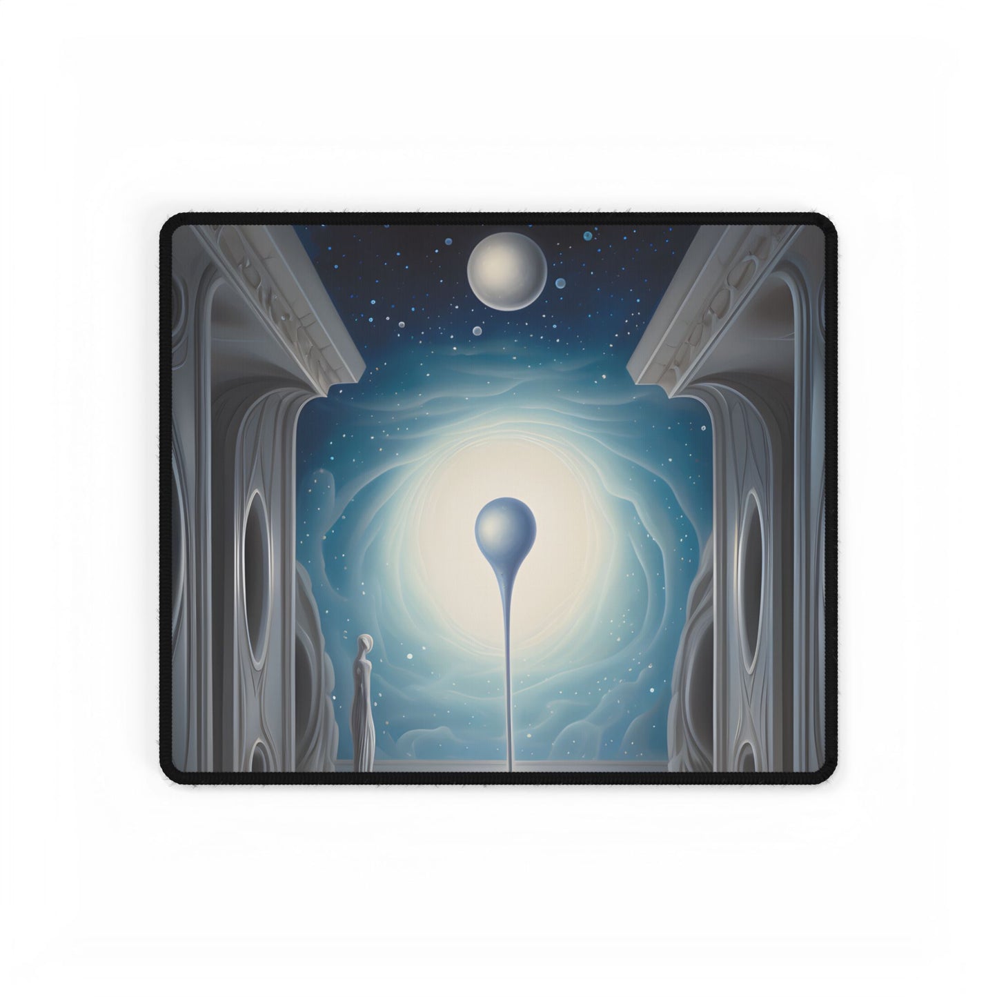 Celestial Wonders: A Cosmic Art Gallery Scene - Desk Mat