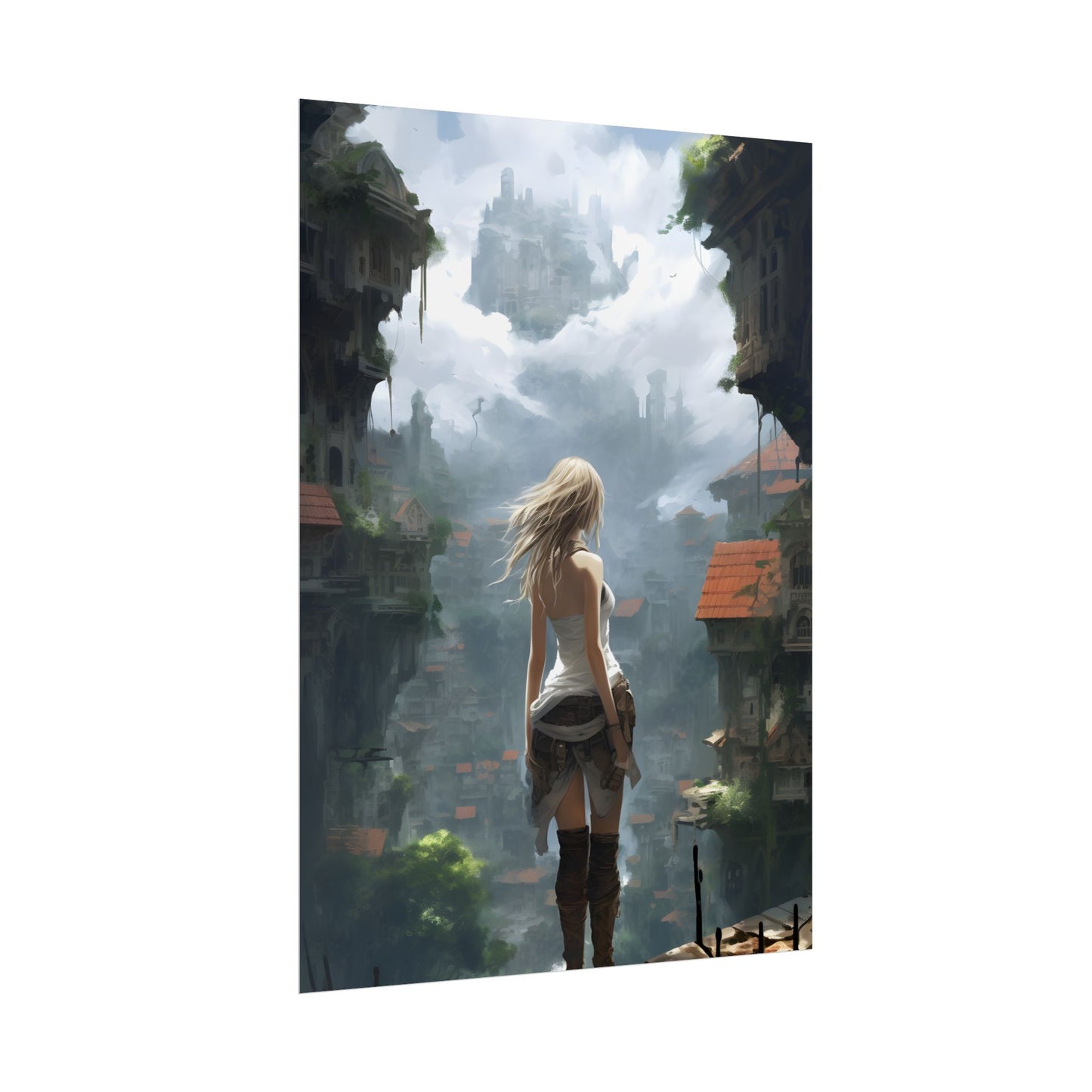 Anime Blonde Warrior: Birds in Flight - Poster