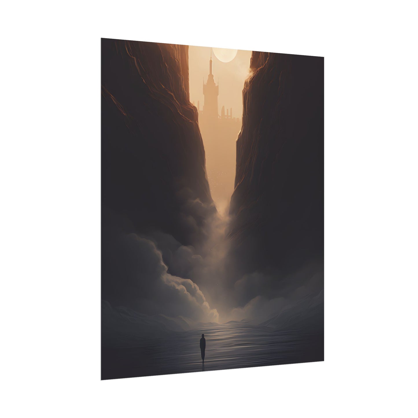 Textured Light Circle: Photographic Art Study - Poster