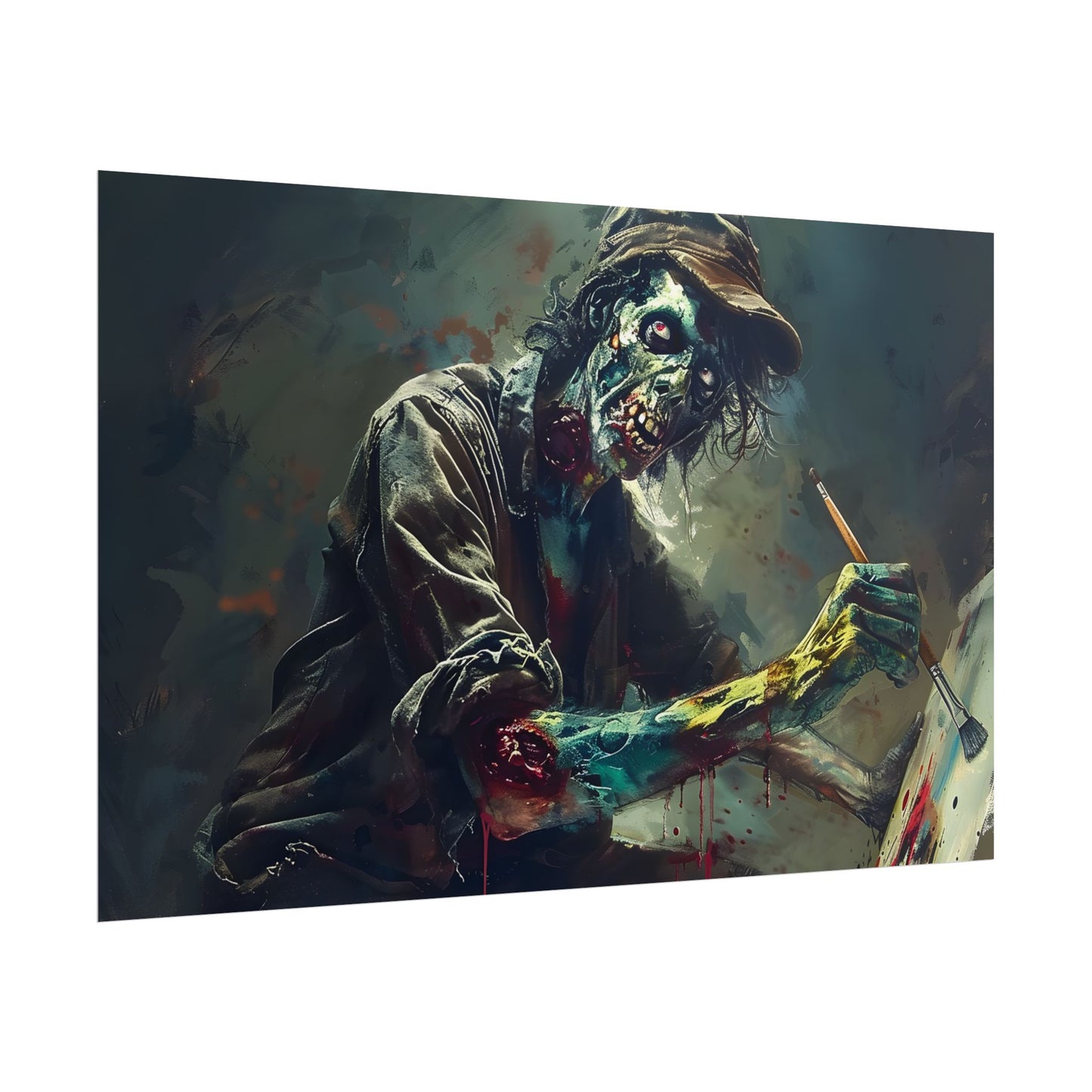 Zombie Horror Original Art: Original Artwork - Poster