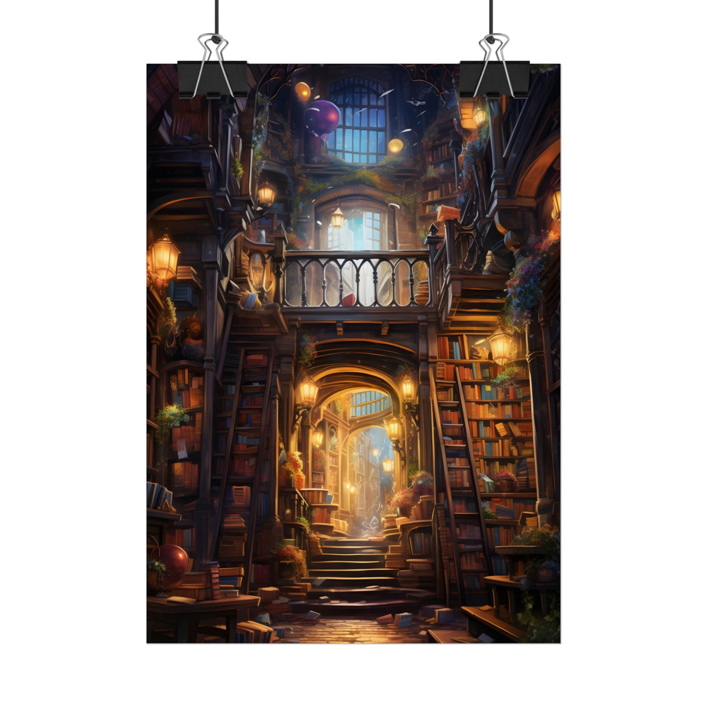 Cozy Magical Bookshop: Enchanting Artwork - Poster
