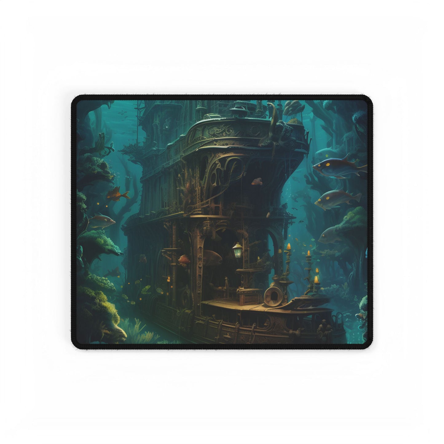 Steampunk Underwater Adventure: Hidden City Awaits - Desk Mat