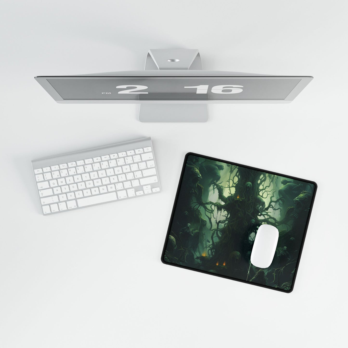Mystical Forest Guardians: Ancient Tree Spirits Unite - Desk Mat