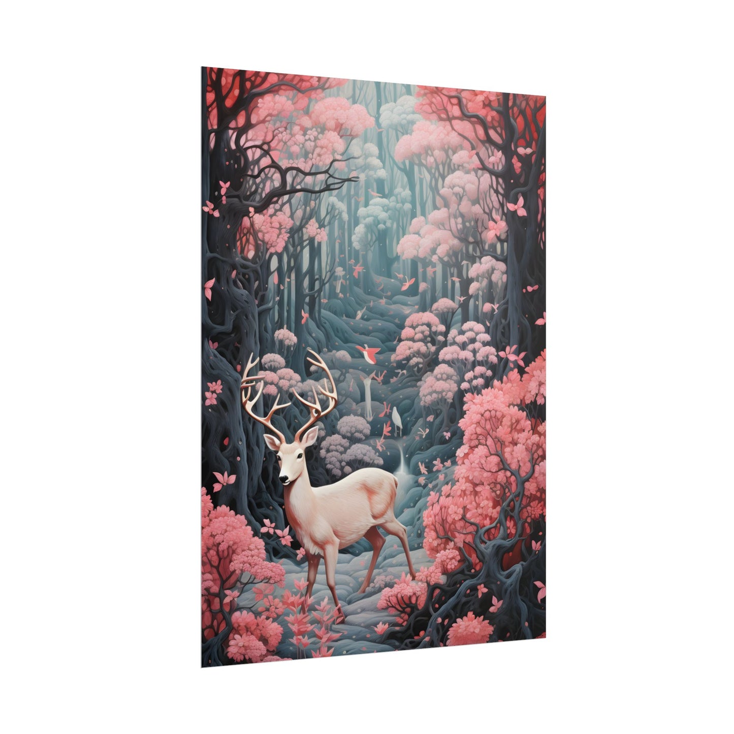 Whimsical Woodland Haven: Six Friends' Enchanted Forest - Poster