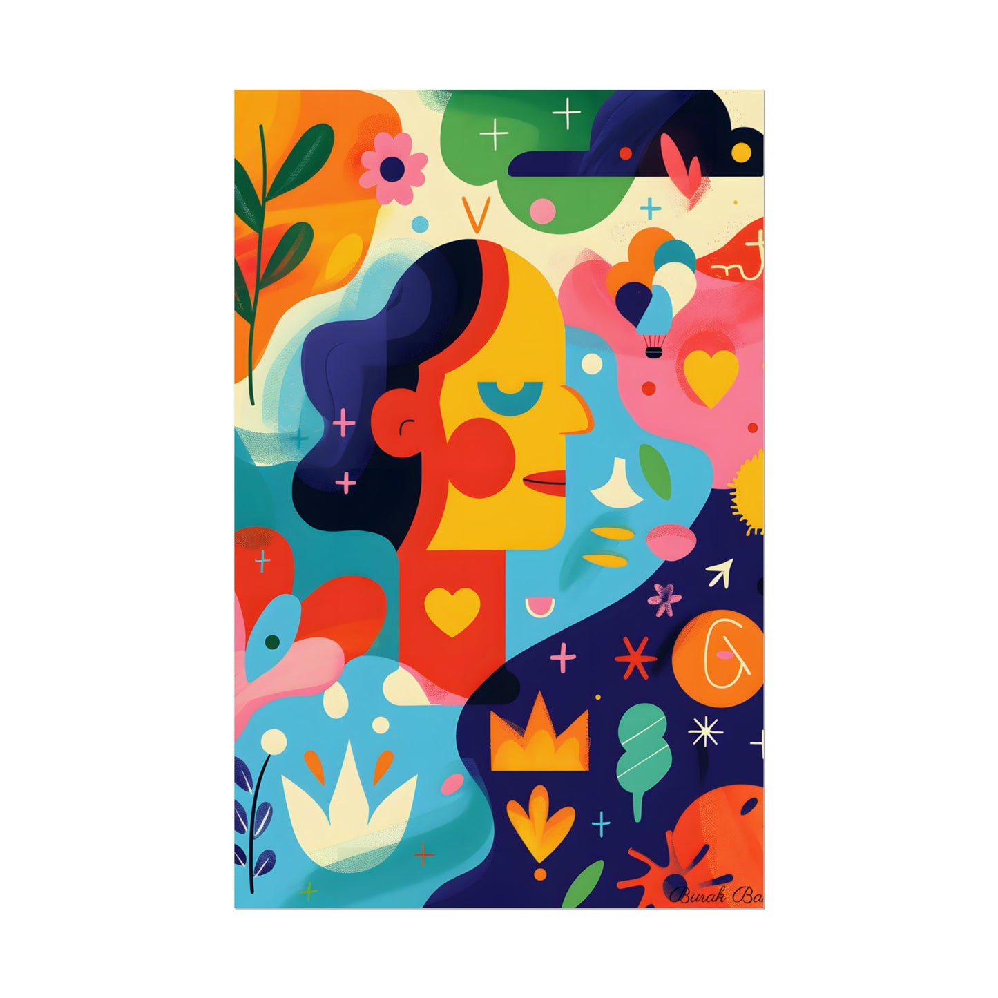Vibrant Growth Mindset Quote: Colorful Inspiration Art - Poster
