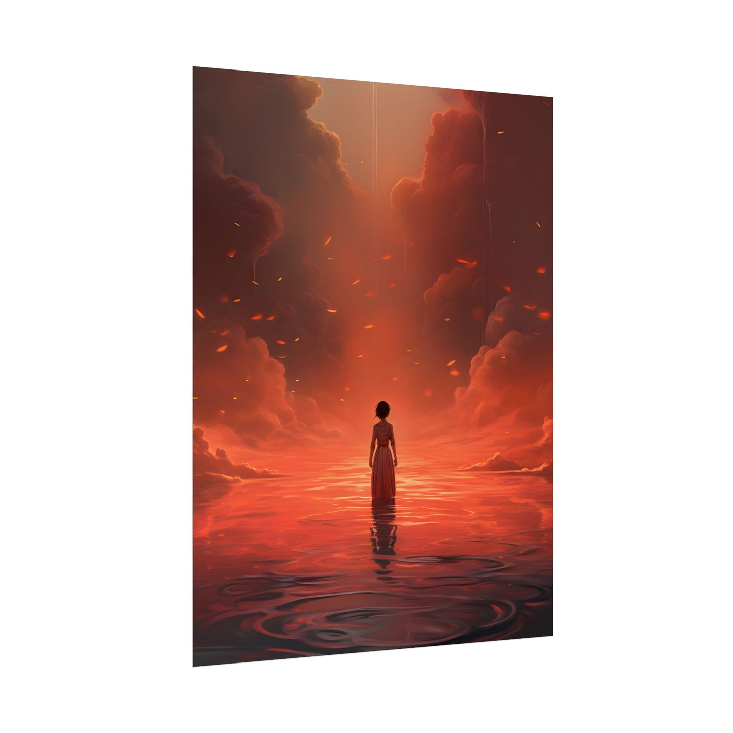 Vibrant Sunflower in Full Bloom: Outdoor Artwork - Poster