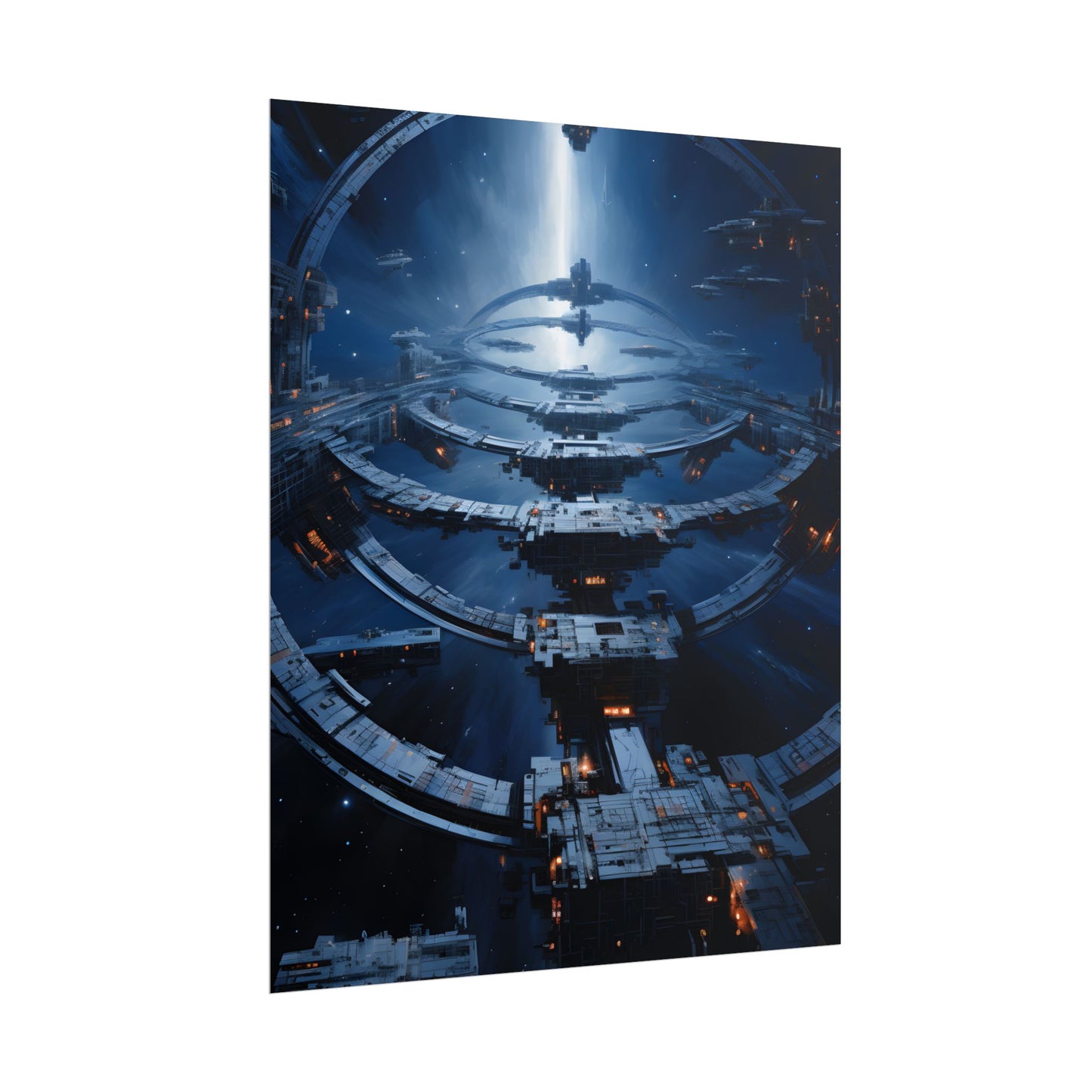 Aetherial Space Station: Massive Orbital Habitat - Poster