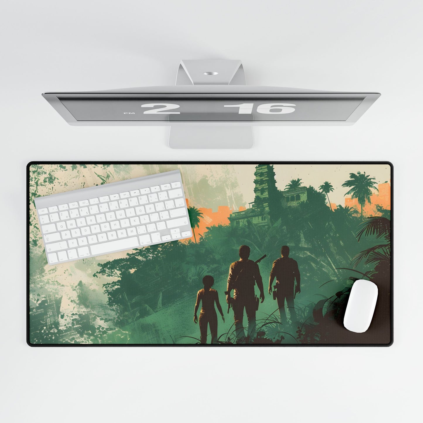 Simple Duo: Minimalist Character Illustration - Desk Mat