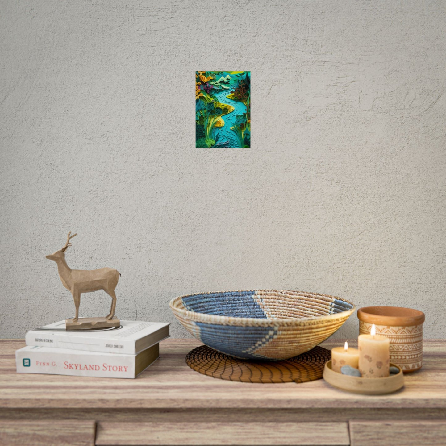 Vibrant American Landscapes: A Quilling Artwork - Poster