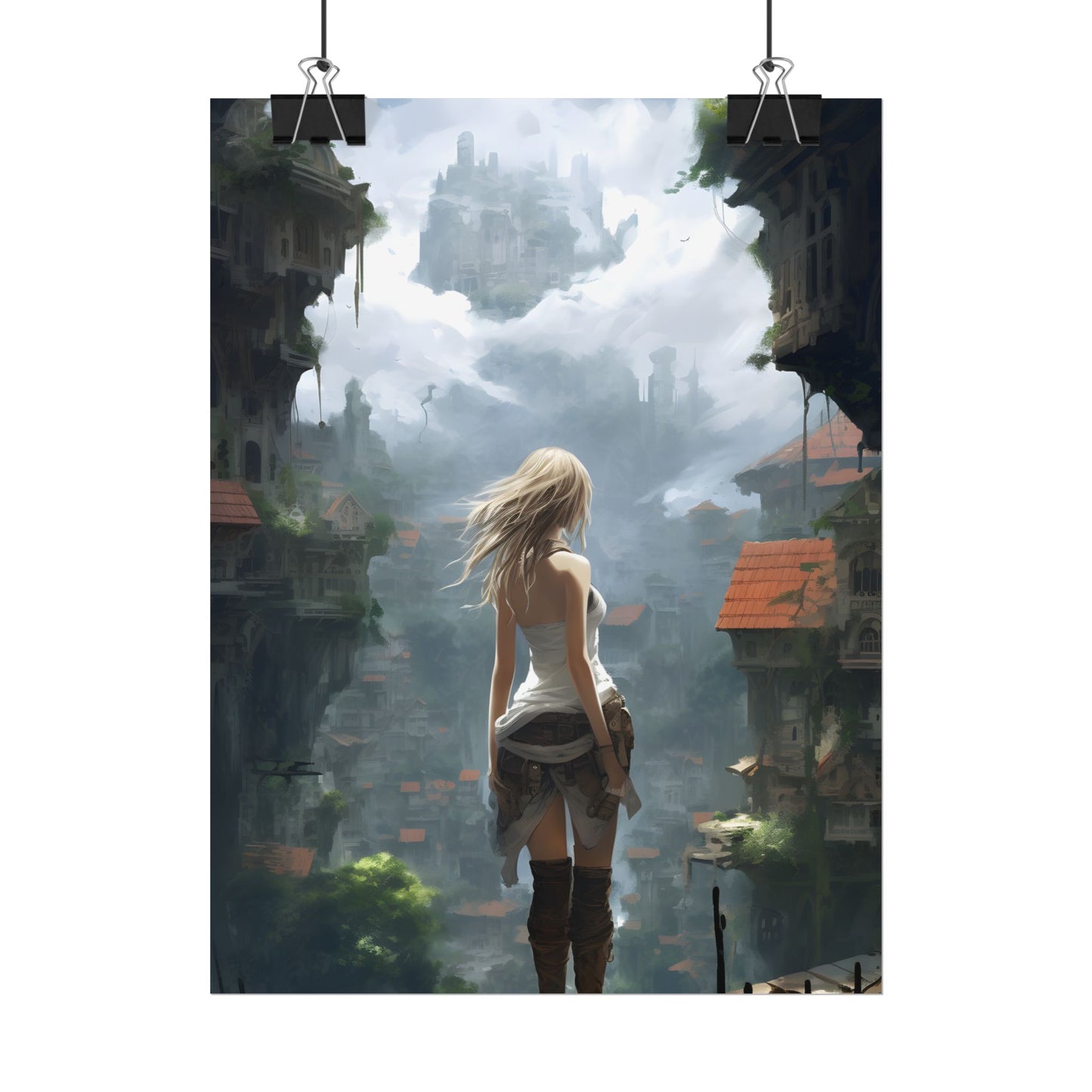 Anime Blonde Warrior: Birds in Flight - Poster
