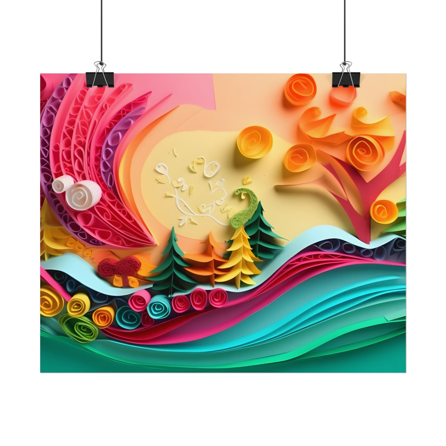 Paper Quilling Art: Creative Craftsmanship in Action - Poster