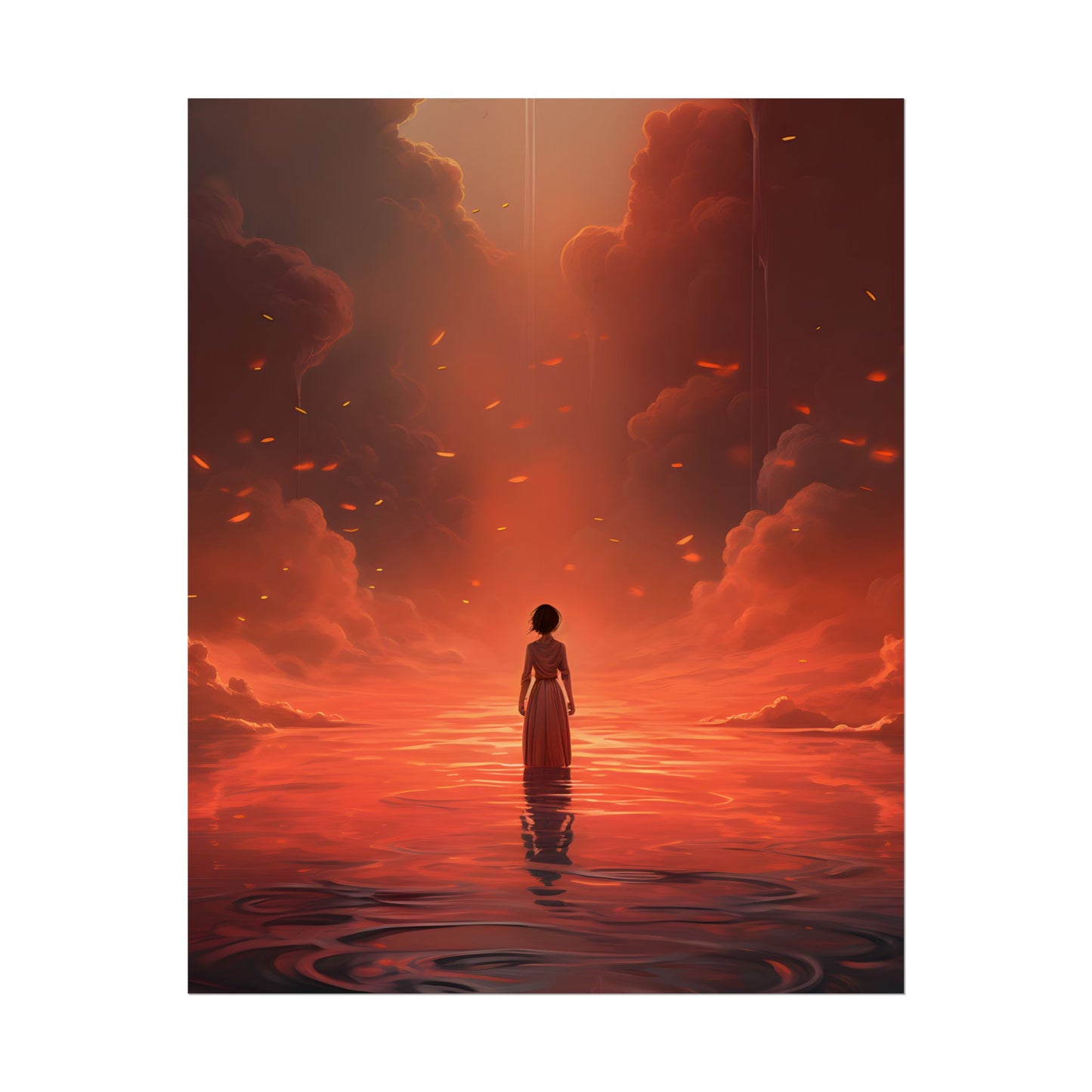 Vibrant Sunflower in Full Bloom: Outdoor Artwork - Poster