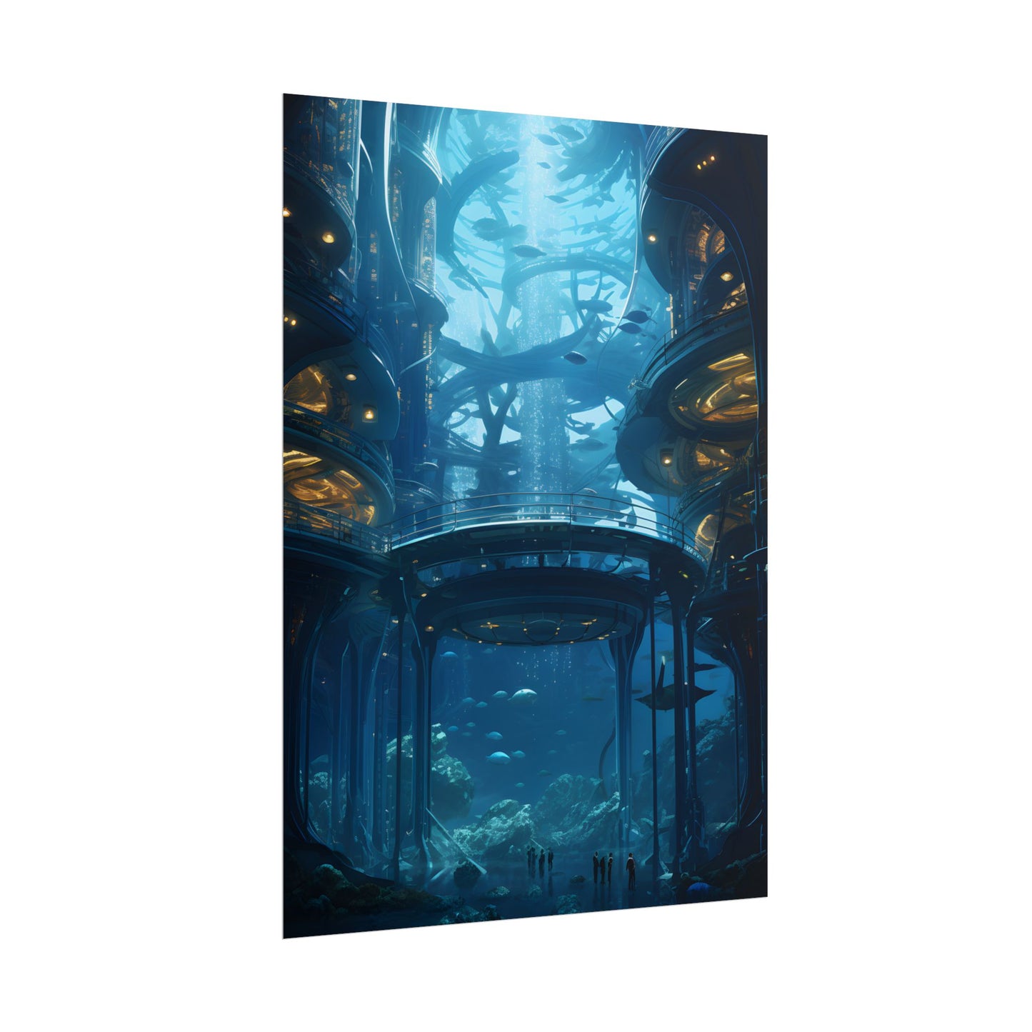 Advanced Underwater City: Visionary Metropol in the Future - Poster