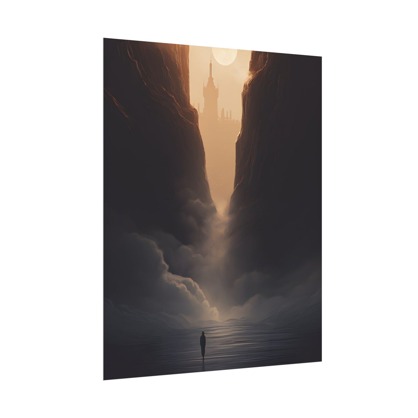 Textured Light Circle: Photographic Art Study - Poster