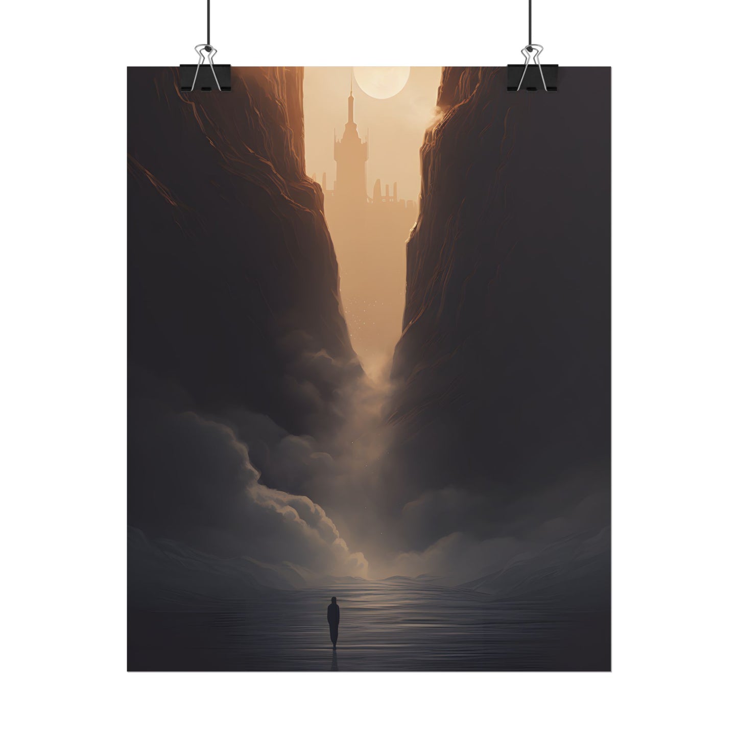 Textured Light Circle: Photographic Art Study - Poster