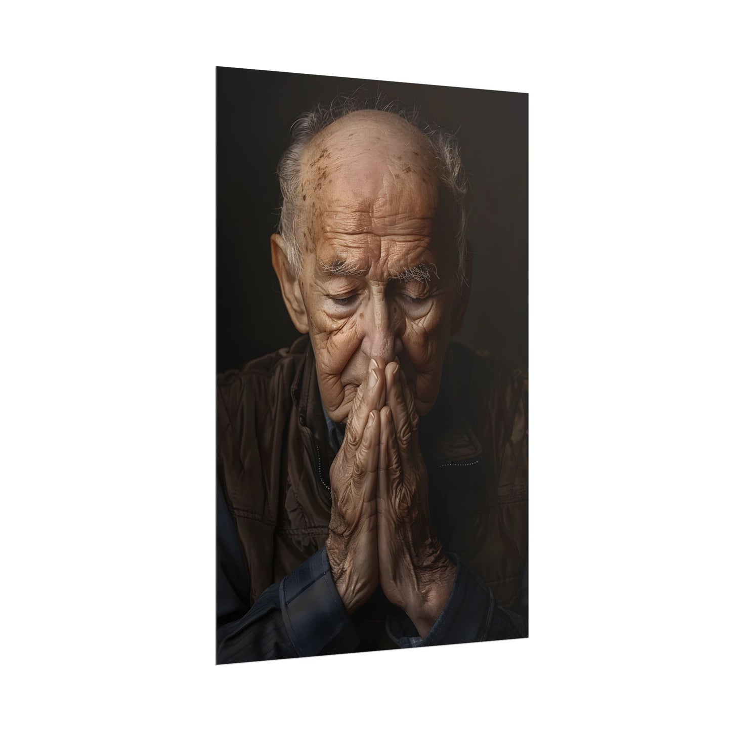 A Moment in Time: Gentle Aged Man in Formal Contemplation - Poster