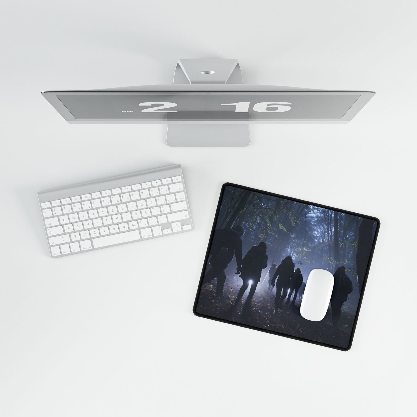 Mysterious Forest Adventure: Exploring with Courage - Desk Mat