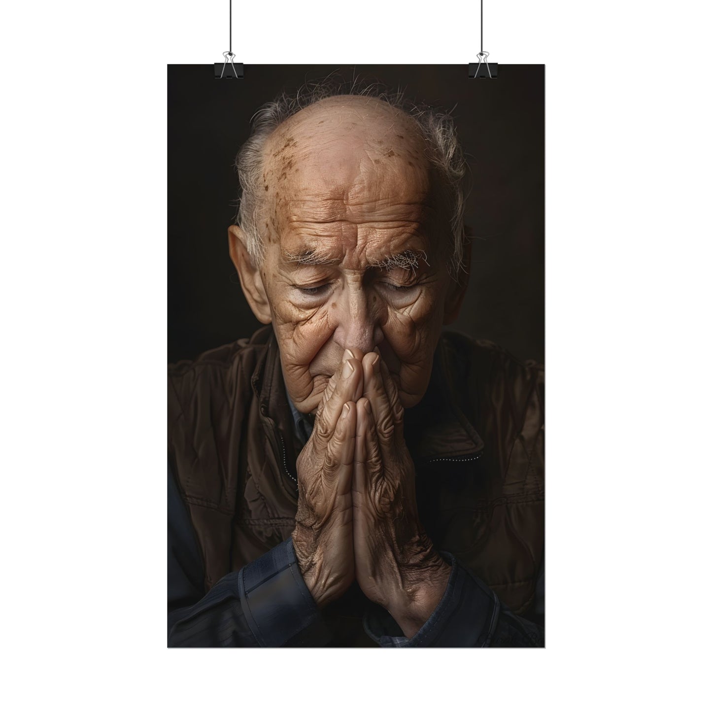 A Moment in Time: Gentle Aged Man in Formal Contemplation - Poster