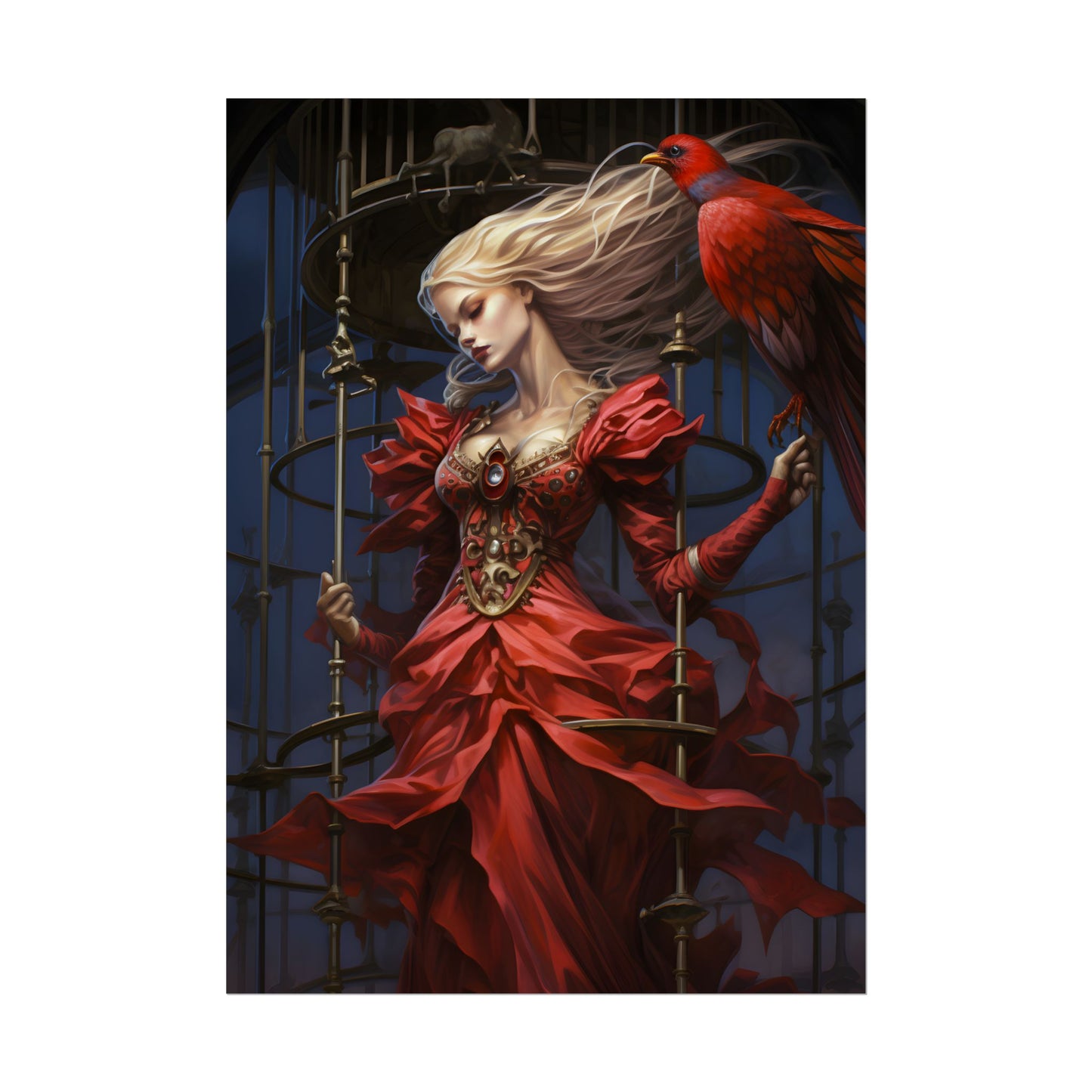 Guardian of Silence: Digital Art - Poster