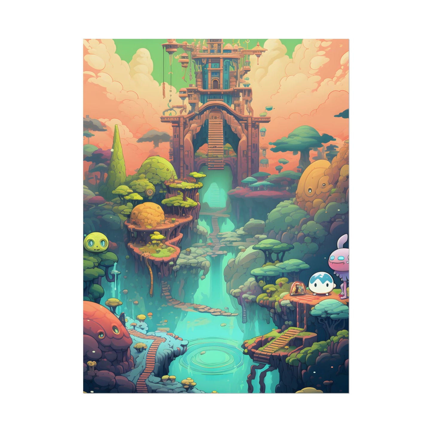 Gamified Pixel Pets: Colorful Cyber Companions - Poster