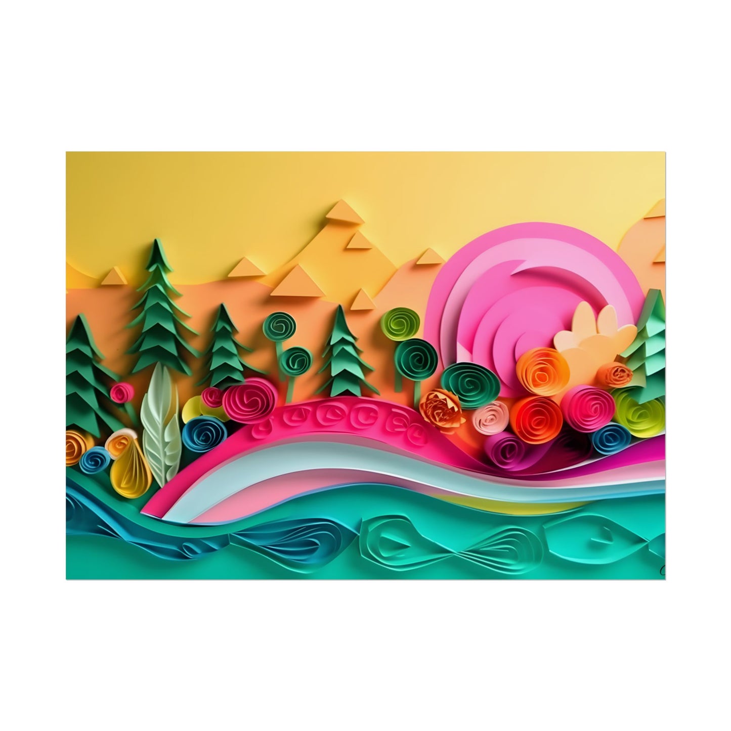 Magical Beach Sunset: Peaceful Landscape Art - Poster