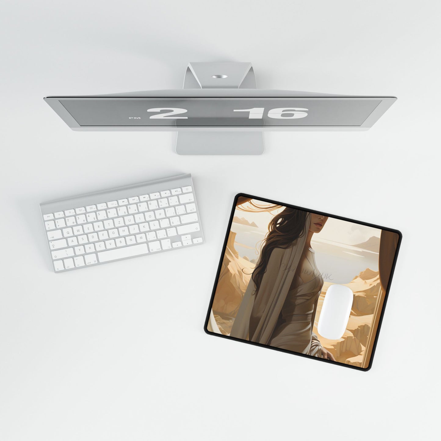 Artistic Book Cover: Unique Perspective - Desk Mat