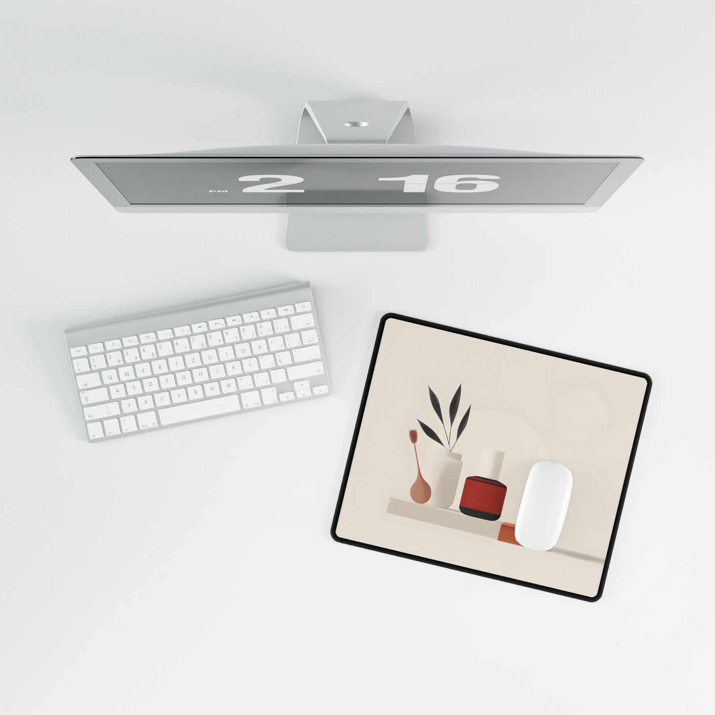Minimalist Electronic Device: Bold Modern Art Illustration - Desk Mat