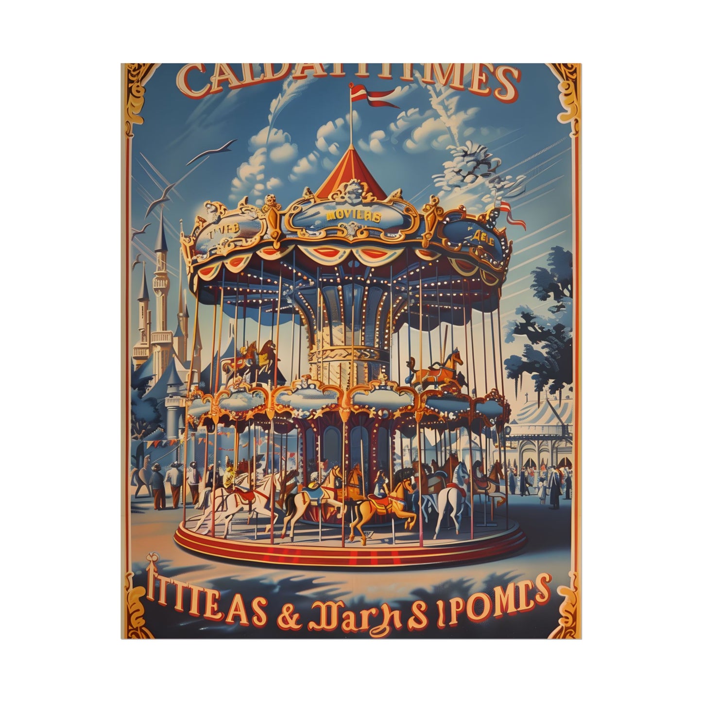 Vintage Disney Attraction: Retro-Themed Artwork - Poster