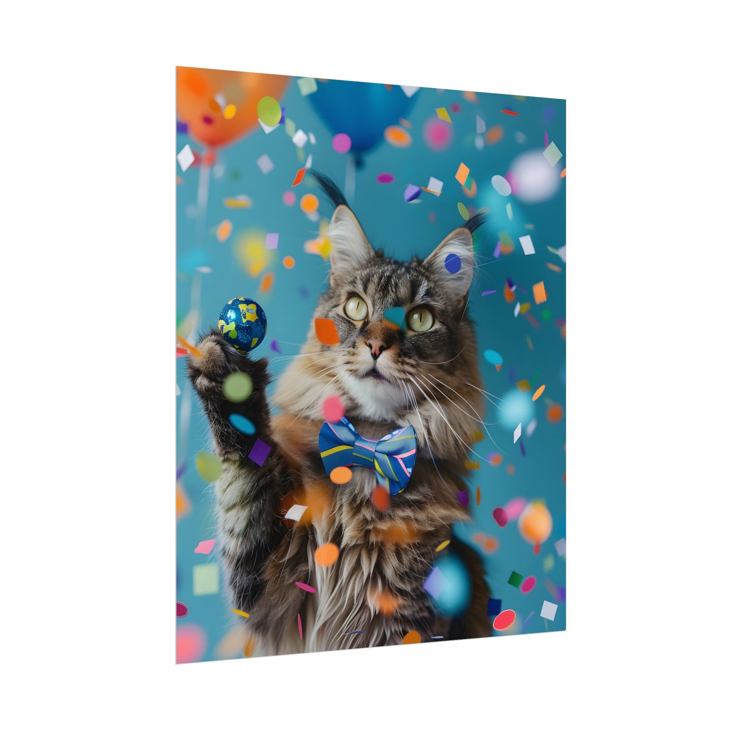 Whimsical Cat in Bow Tie: Exclusive Artwork - Poster