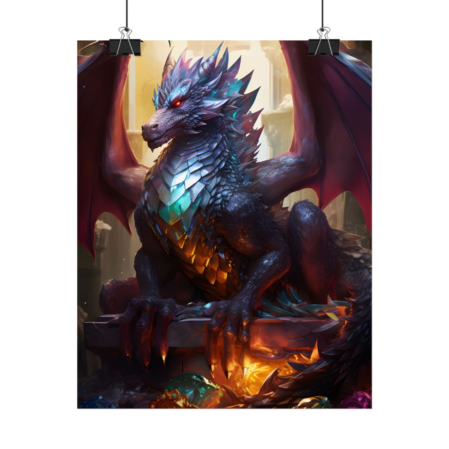 Ancient Dragon's Majestic Lair: Fantasy Guardians of Old - Poster