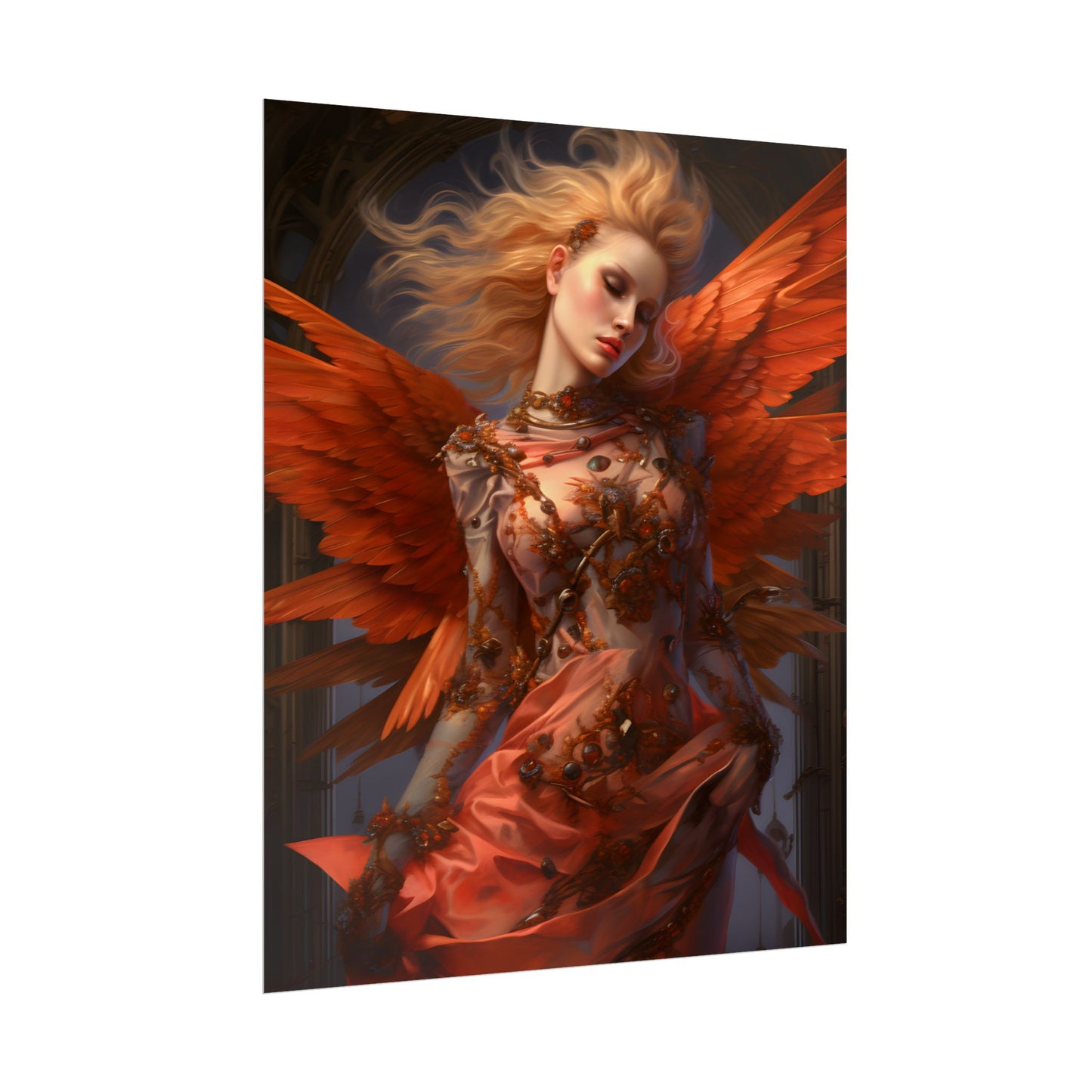 The Guardian: Muscular Protector Statue in Armor - Poster