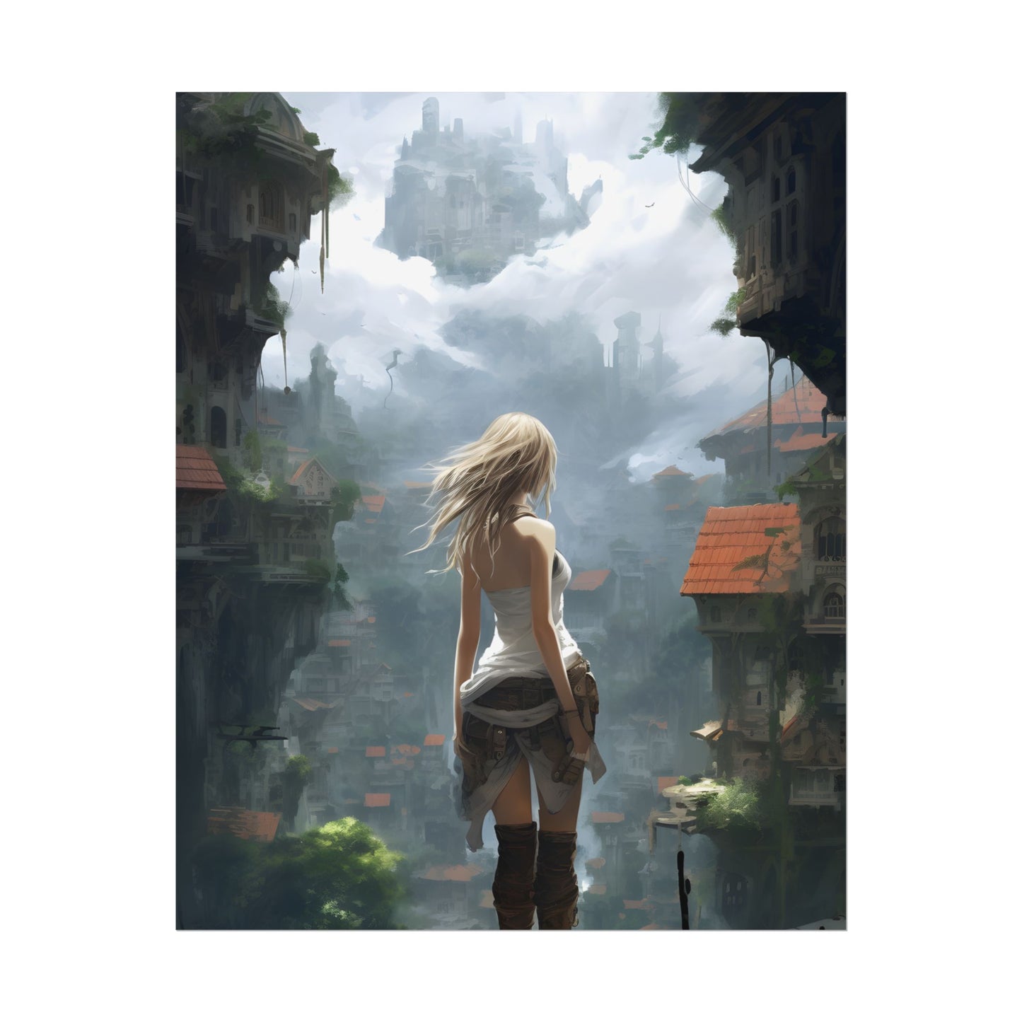 Anime Blonde Warrior: Birds in Flight - Poster