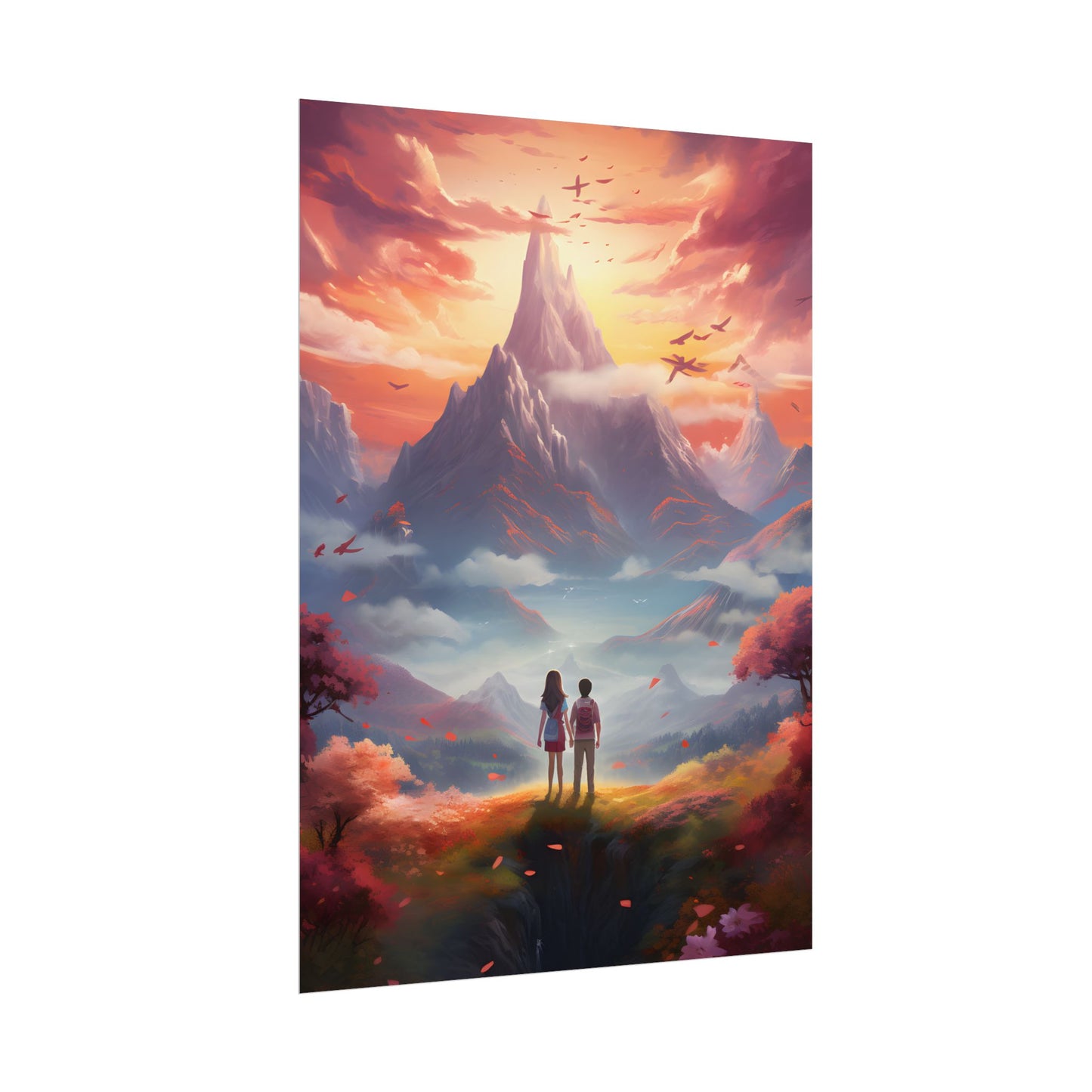 Peaceful Meadow: Children's Serene Moment - Poster